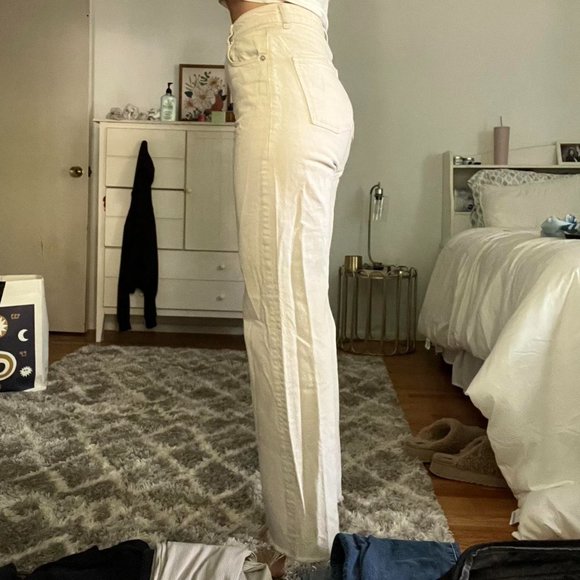 Tan Wide Leg Zara Jeans - Picture 3 of 4